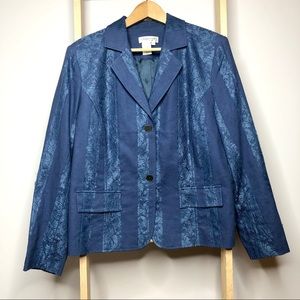 NWOT COLDWATER CREEK LINEN BLEND JACKET w/LACE
